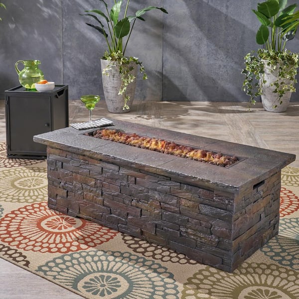 Rectangular Concrete Propane Fire Pit, How To Build A Rectangular Propane Fire Pit