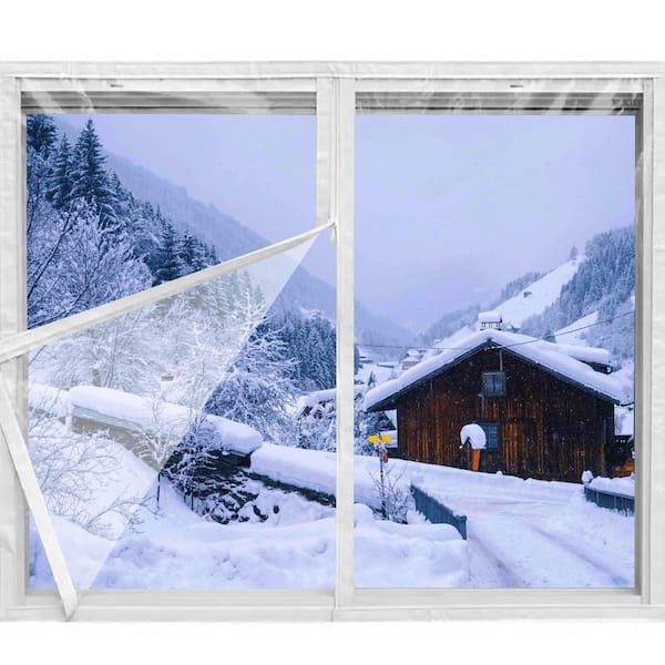 Wellco 47 in. x 59 in. Indoor Window Insulation Kit with Zipper for Winter Keep Cold Out