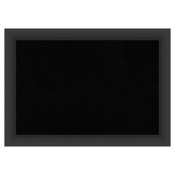 Sloped Black 41 in. x 29 in. Poly Framed Black Cork Memo Board