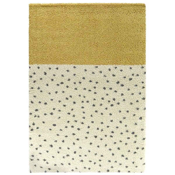 BALTA Rosalie Gold 4 ft. 4 in. x 6 ft. Dots Area Rug