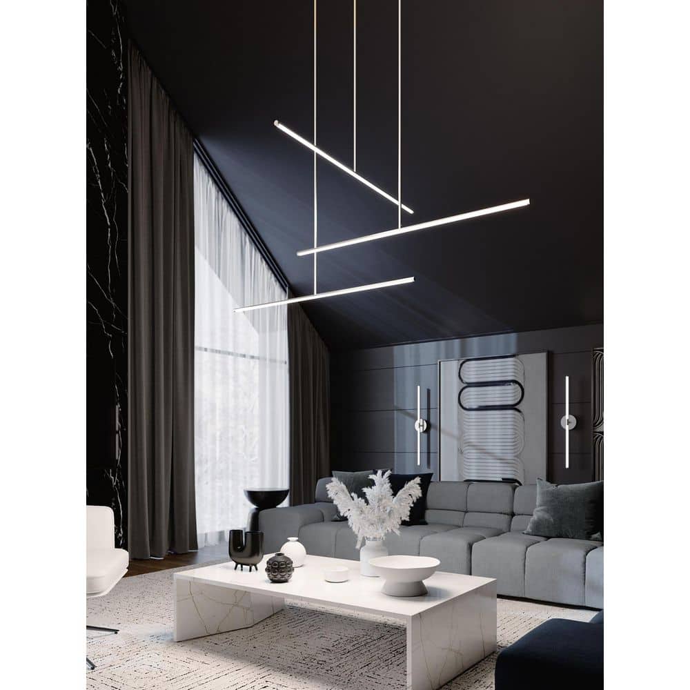 AFX Elizabeth 24-Watt 1-Light Satin Nickel Shaded Integrated LED