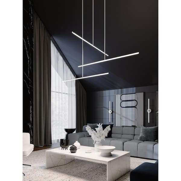 AFX Elizabeth 24-Watt 1-Light Satin Nickel Shaded Integrated LED