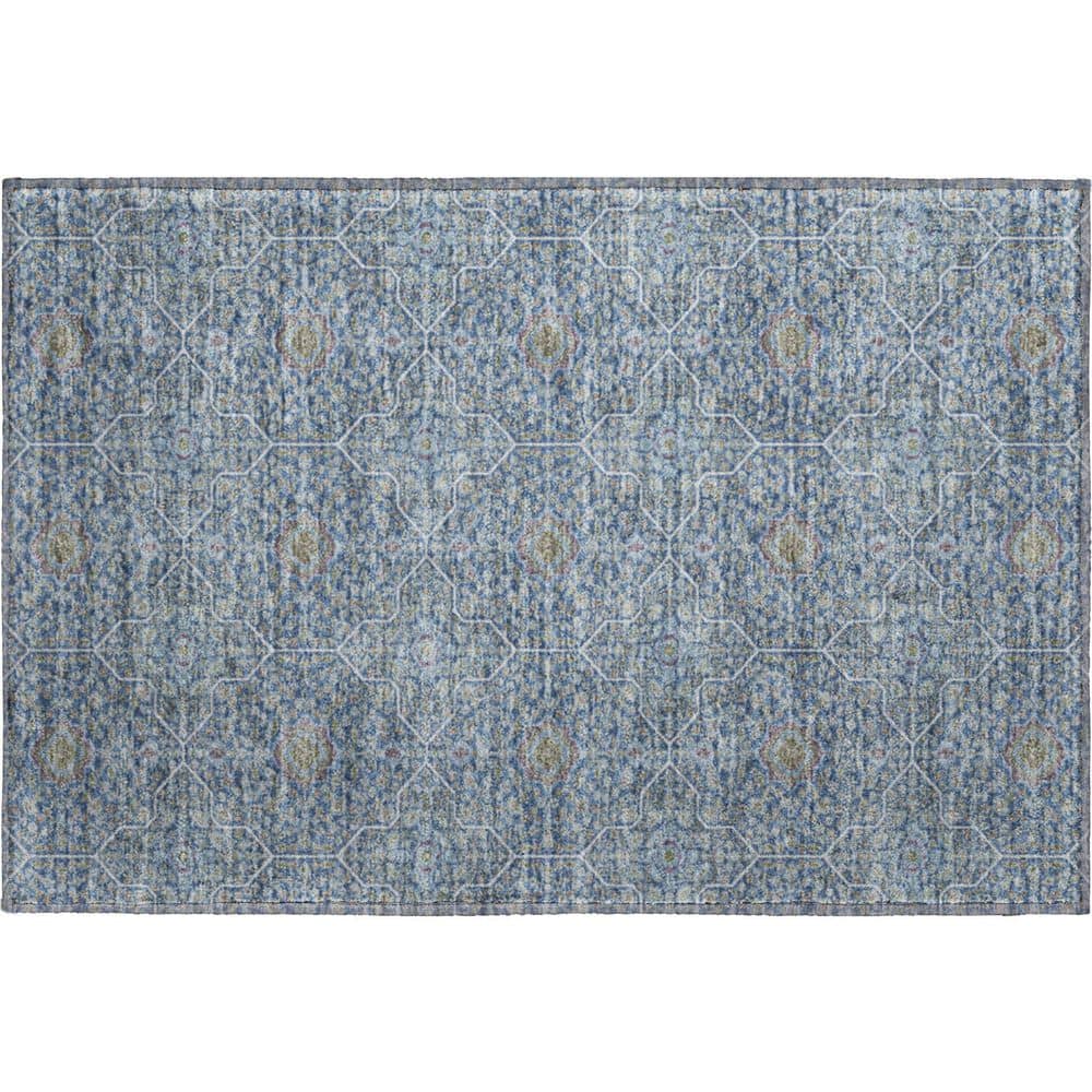 Mayfield Premium Machine Washable Abstract AMF2409 Navy 2 ft. x 3 ft. Accent Rug price history on PriceWatchPro