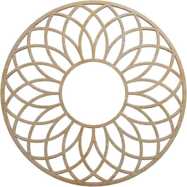 20 in. x 20 in. x 1/4 in. Cannes Wood Fretwork Pierced Ceiling Medallion, Hickory