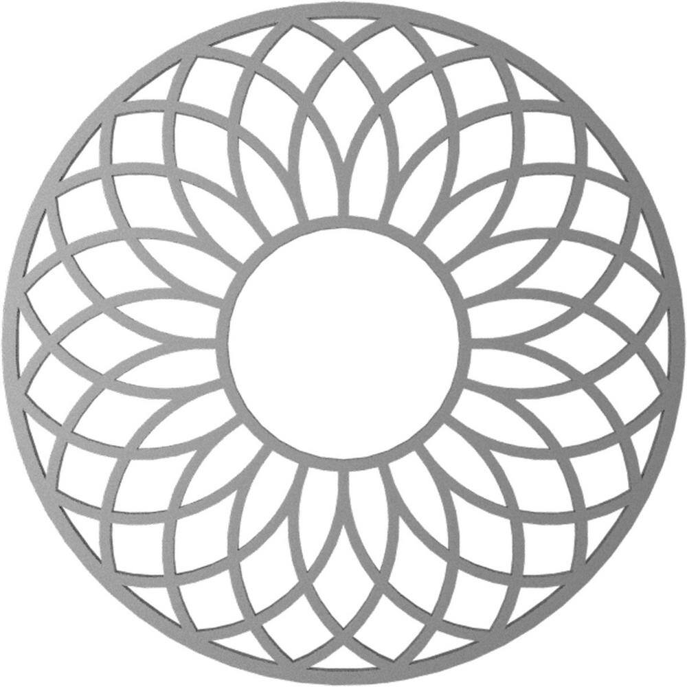18" Antiqued Brass PVC Pierced Ceiling Medallion
