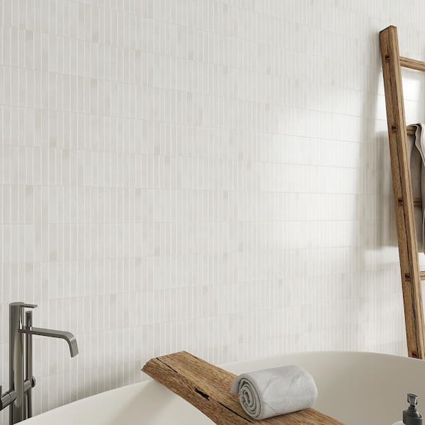 Colorido Ceramic Subway 4"x 12"x 8mm Wall Tile Case - Snow (33 PCS/10.76 Sq. Ft.)