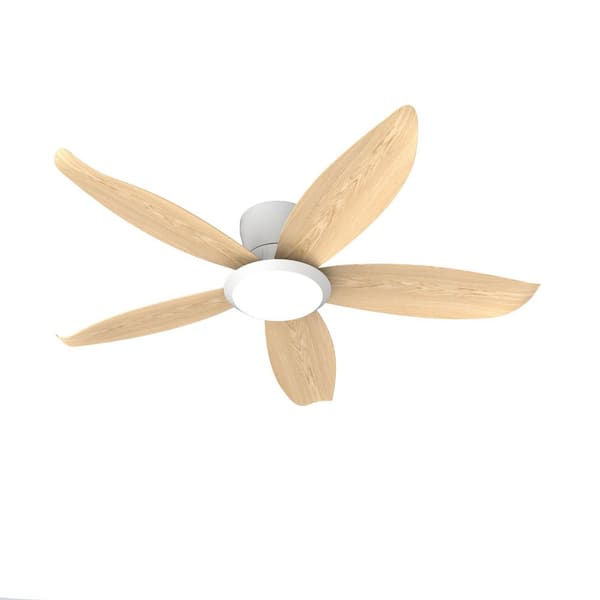42 in. LED Indoor Oak Natural Ceiling Fan with 3 CCT, Remote/APP Remote, 6 Speed Adjustment, Reversible Fan Blades