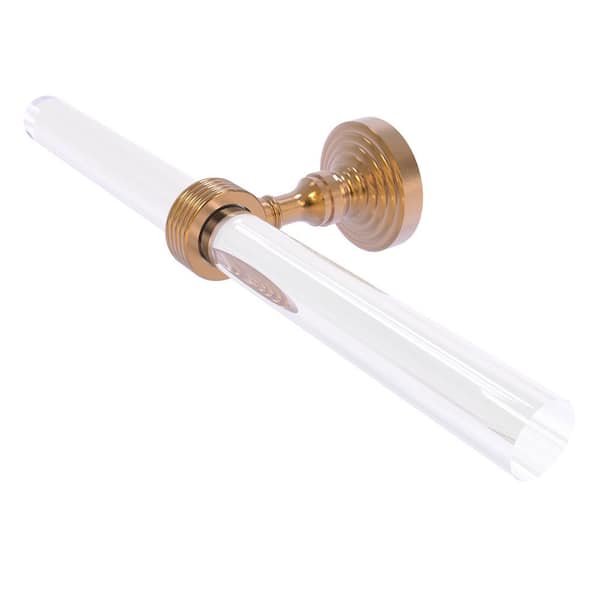 Allied Brass Pacific Grove Collection 13 in. Wall Mounted 2 Arm Guest Towel Holder with Groovy Accents in Brushed Bronze