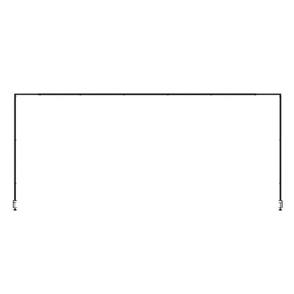 Justincity Adjustable Over Table Rod Stand with Clamps Black Metal 13-42 Tall 29-98 Length for Party Wedding Decoration