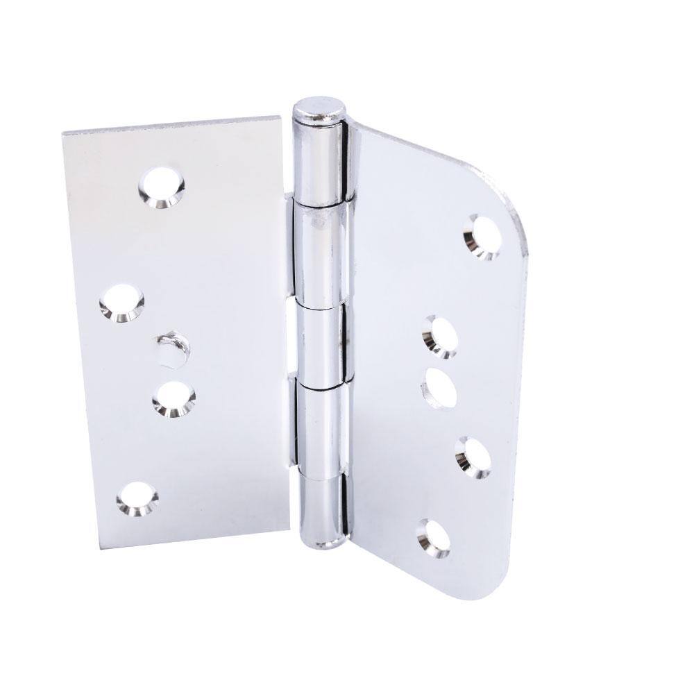 Everbilt 4 in. Square x 5/8 in. Radius Chrome Squeak-Free Door Hinge ...