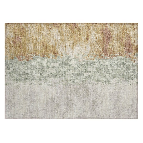 Chantille Machine Washable Indoor/Outdoor Abstract ACN3112 Cream 3 ft. x 4 ft. Area Rug