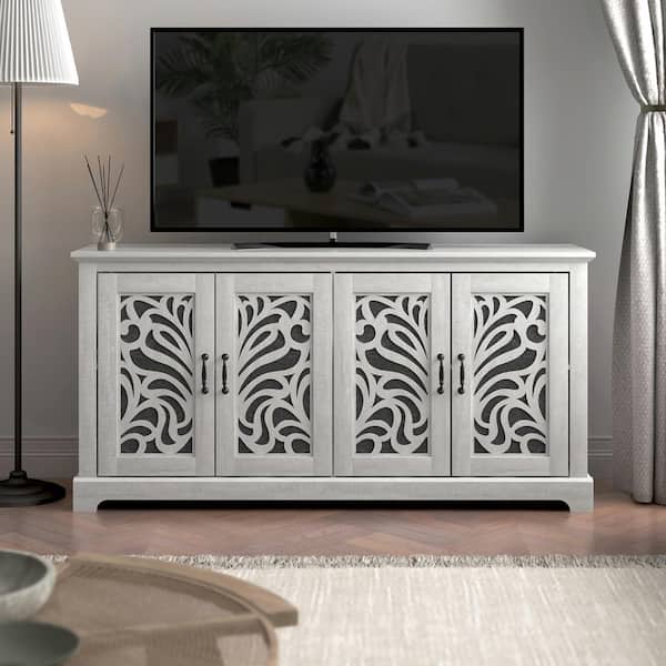 GALANO Frenzy 60.0 in. Dusty Gray Oak TV Stand Fits TV's up to 65 in.