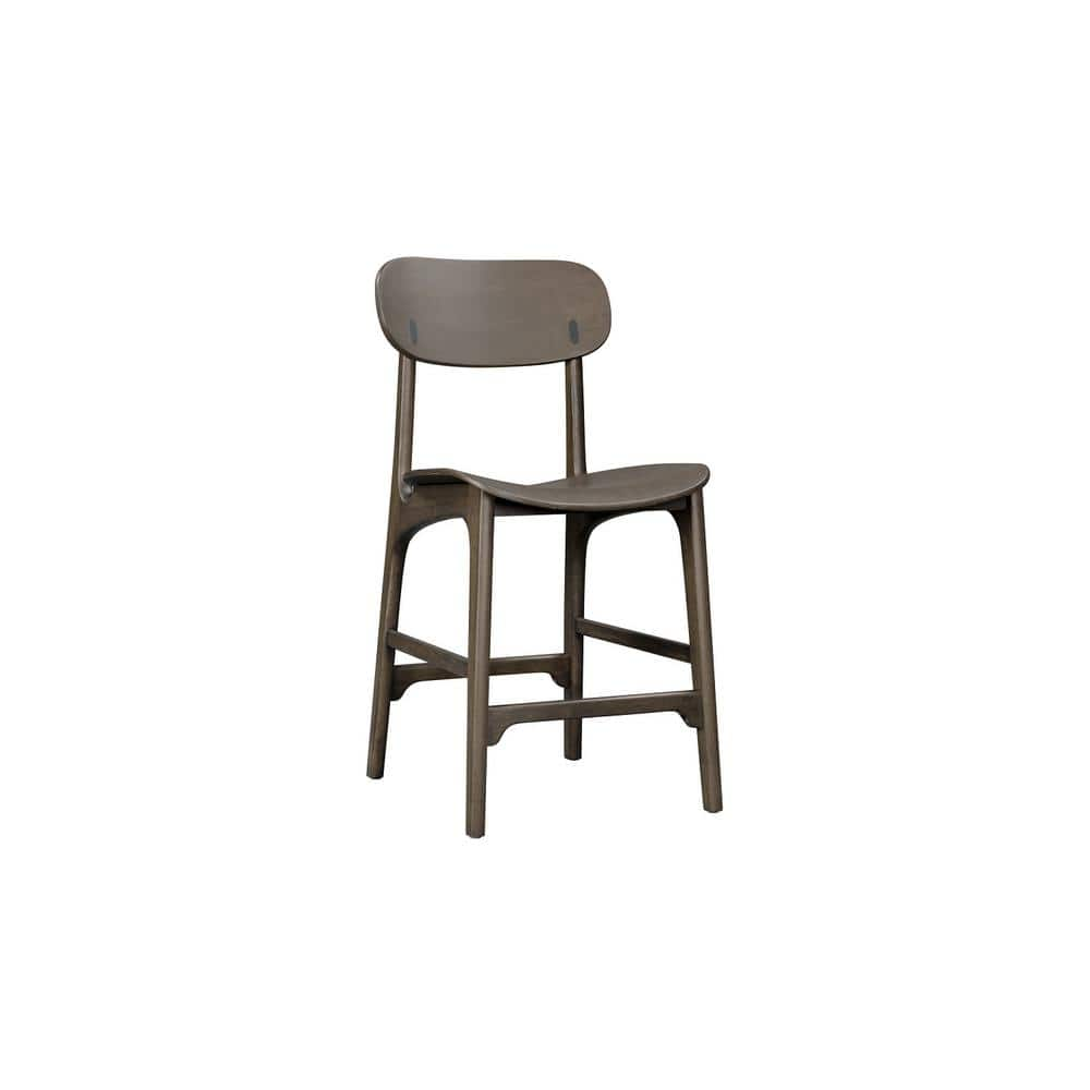 Boraam Solvang 24 in. Carbonite Finish High Back Wood Counter Stool