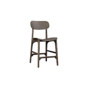 Solvang 24 in. Carbonite Finish High Back Wood Counter Stool