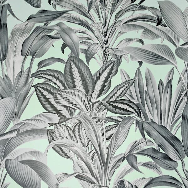 Alice Mint Green Greenhouse Wallpaper Sample