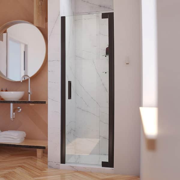DreamLine Elegance-LS 32-1/4 in. to 34-1/4 in. W x 72 in. H Frameless Pivot Shower Door in Oil Rubbed Bronze