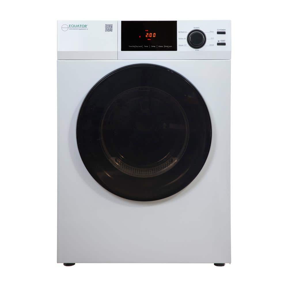 EQUATOR ADVANCED Appliances 220V 4 cu.ft. Digital Sensor Compact Vented Dryer White
