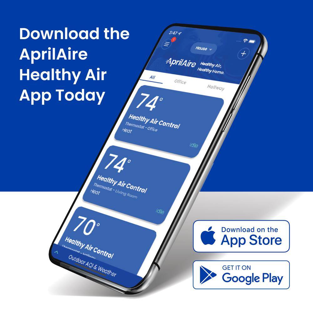 AprilAire White Programmable Wi-Fi Smart Thermostat with IAQ Control