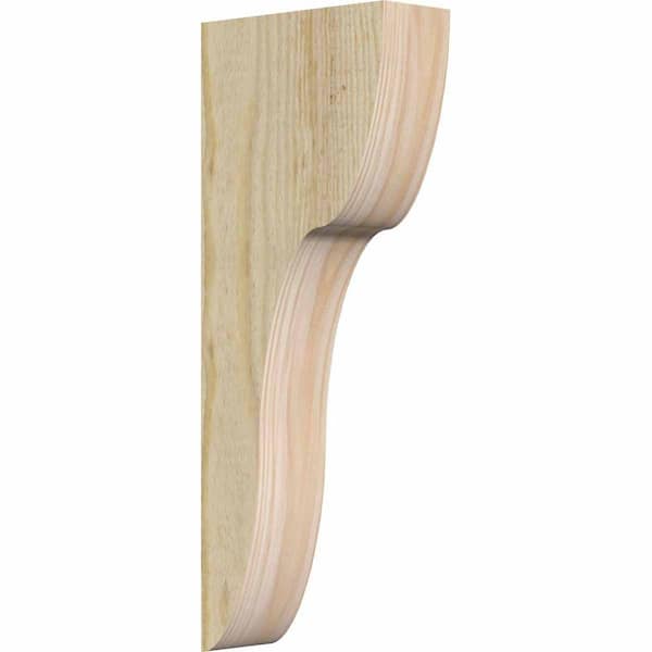 Ekena Millwork 4 in. x 10 in. x 26 in. Douglas Fir Carmel Rough Sawn Corbel
