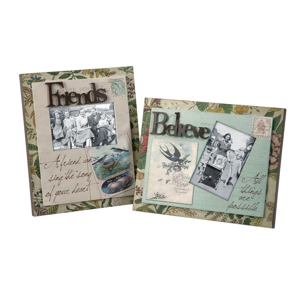 Lenor 1-Opening 5 in. x 7 in. Multicolored Postcard Picture Frames (Set of 