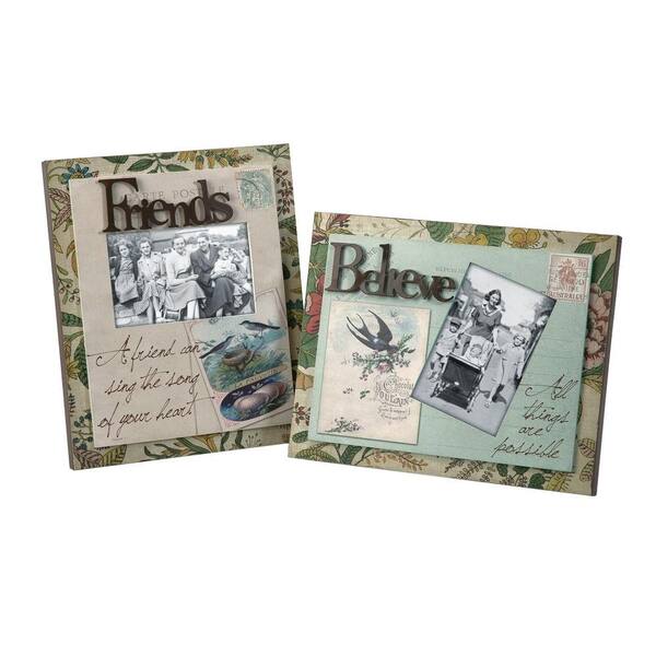 Filament Design Lenor 1-Opening 5 in. x 7 in. Multicolored Postcard Picture Frames (Set of 2)