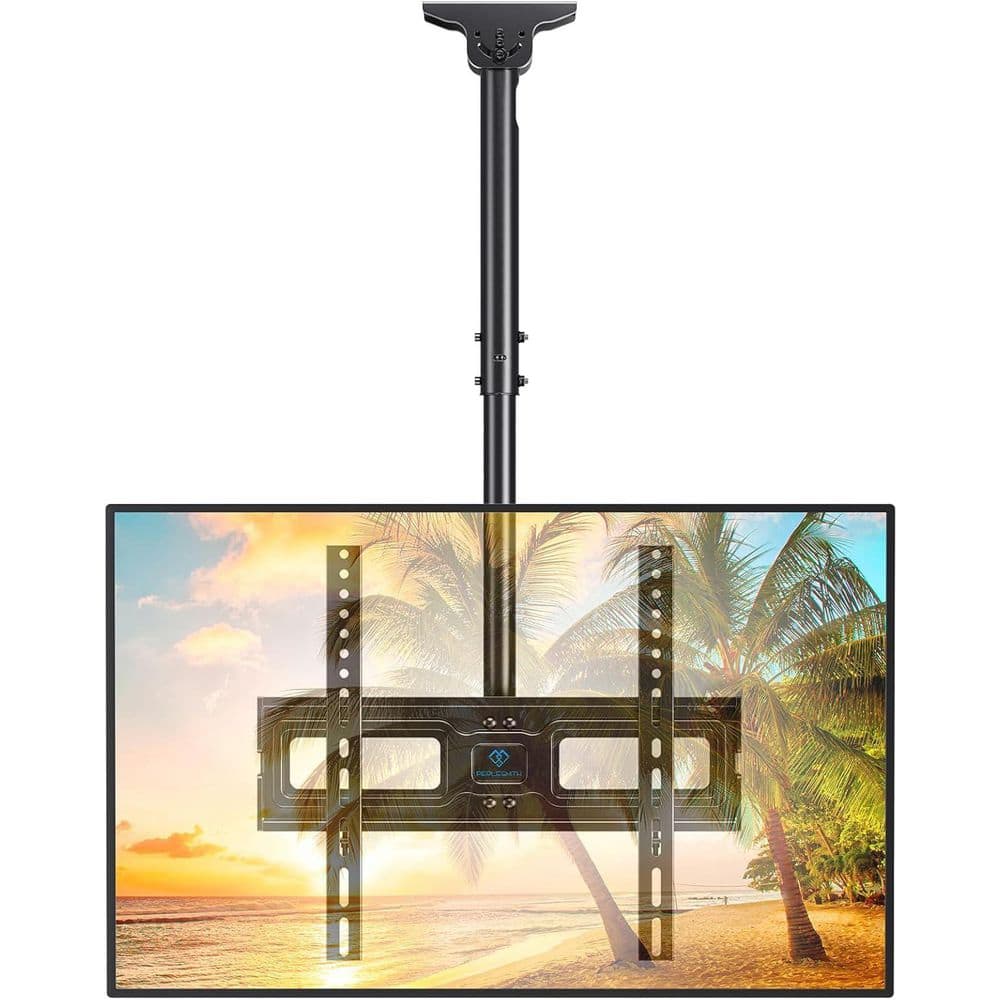 Adjustable Ceiling TV Mount Bracket for 26-65 in. Flat Screen TVs, VESA 400 x 400mm, 110+T31 lbs. Capacity