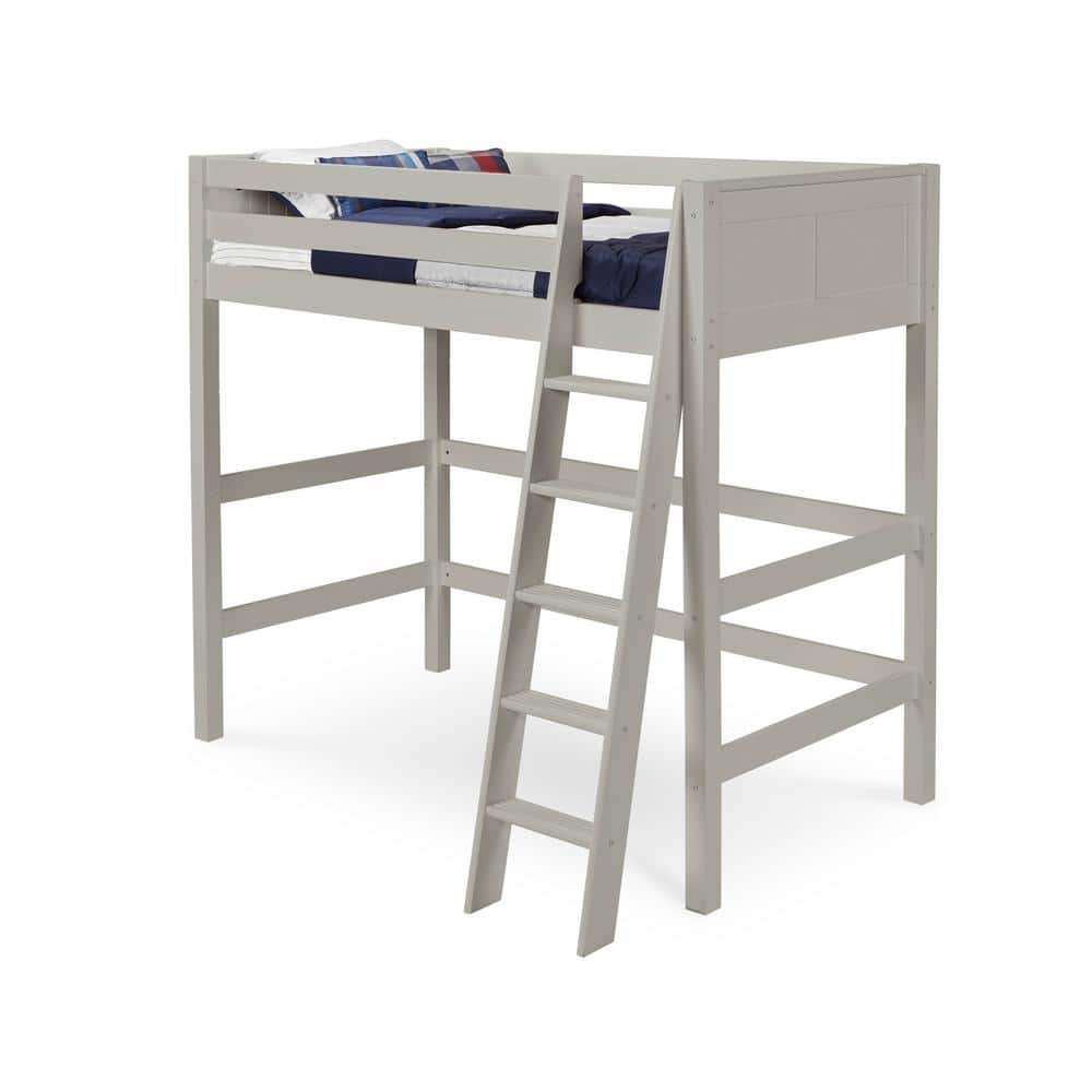 Grey Twin Panel High Loft Bed