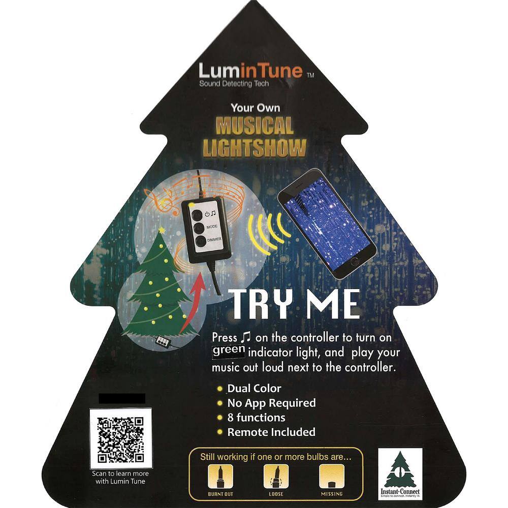 Buffalo Fir 6.5 Ft Slim Artificial Christmas Tree with Multicolor LED Lights