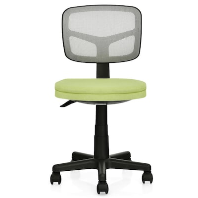 Green Plastic Office Chair Adjustable Swivel