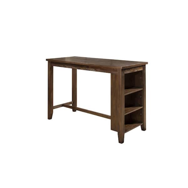 Hillsdale Furniture Spencer Traditional Brown Wood 55 in. 4 Leg Dining Table Seats 4