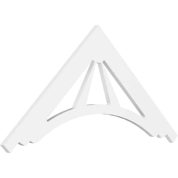Ekena Millwork 1 in. x 48 in. x 22 in. (11/12) Pitch Stanford Gable Pediment Architectural Grade PVC Moulding