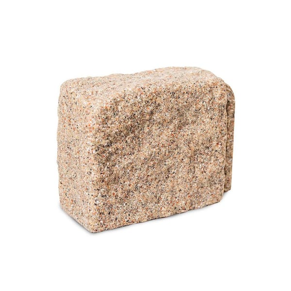 7 in. x 6.5 in. x 4 in. Sand Stone (Start) Faux Stone Plastic Garden Edging (1-Pack)