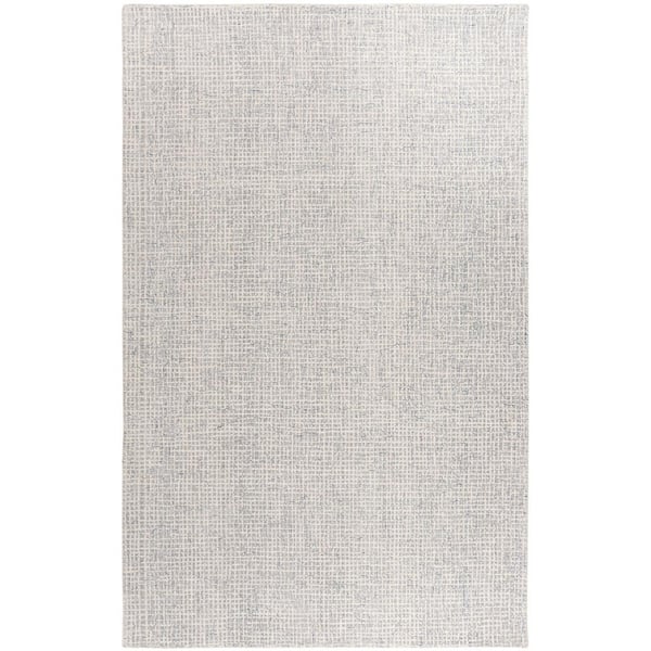 SAFAVIEH Abstract Silver/Blue 4 ft. x 6 ft. Solid Area Rug