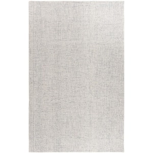 Abstract Silver/Blue 6 ft. x 9 ft. Solid Area Rug