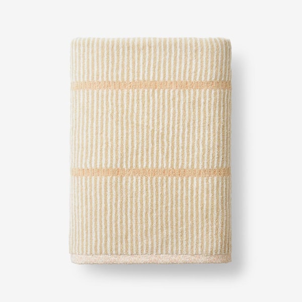 The Company Store Company Cotton Narrow Stripe Reversible Linen Cotton Bath Towel