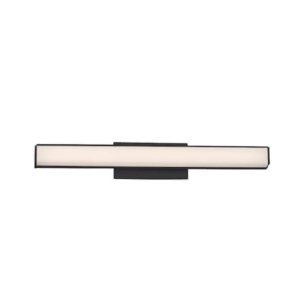 Brink 18 in. Black LED Vanity Light Bar and Wall Sconce, 3000K