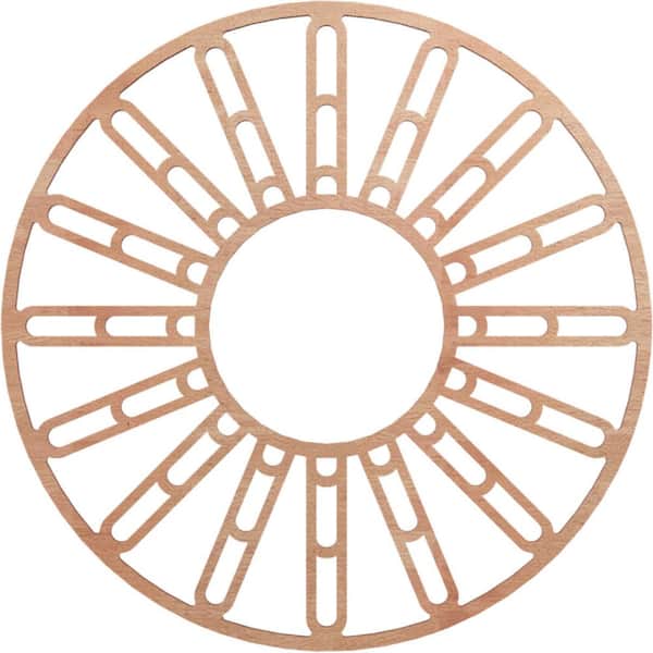 34 in. x 17 in. x 0.375 in. Wood Medallion Moulding