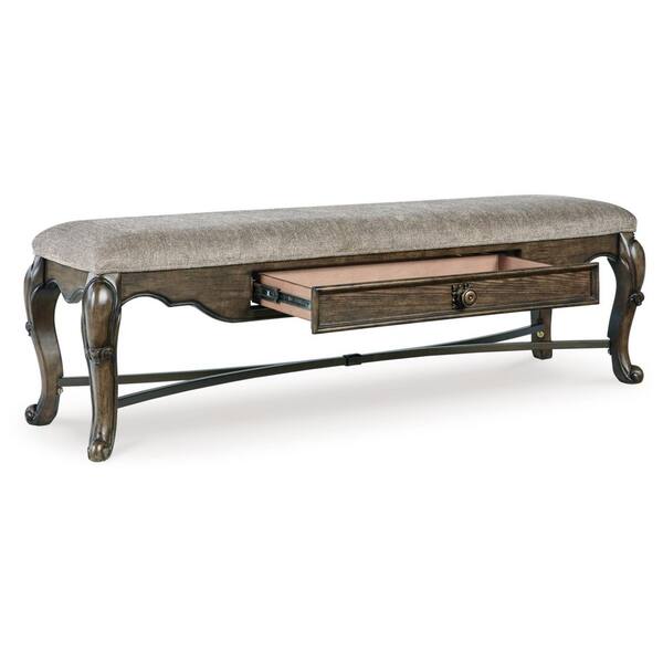 Maylee Dining Bench - Dark Brown - (D947-00)