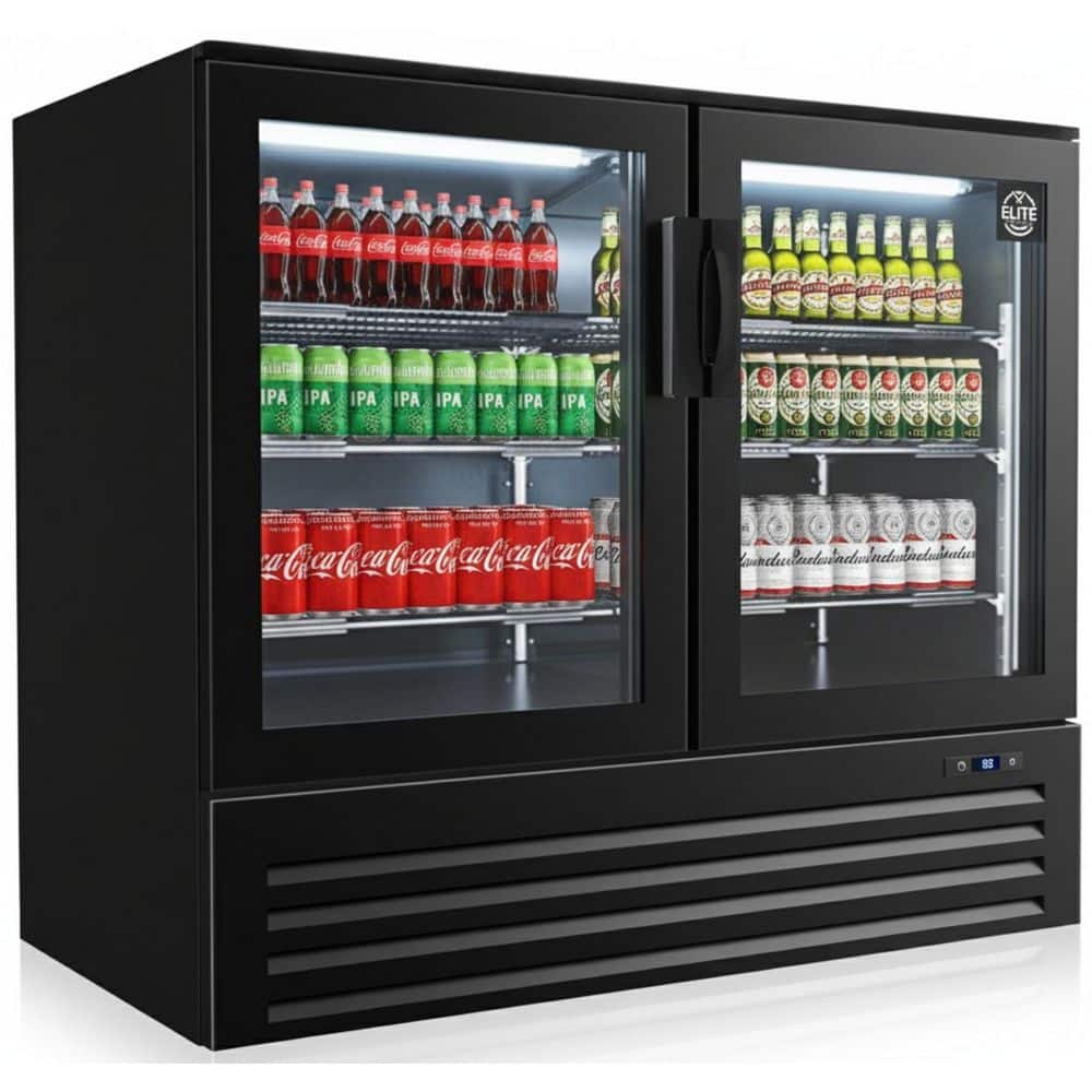 Elite Kitchen Supply 47 in. 11.3 cu. ft. NSF ETL Two Glass Door