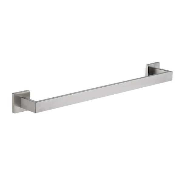 ATKING Bath 24 in. Wall Mounted Towel Bar Square Towel Rack Towel Holder in Brushed Nickel