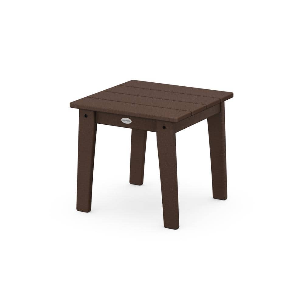 POLYWOOD Grant Park Mahogany Square Plastic Outdoor Side Table -  CTL19MA