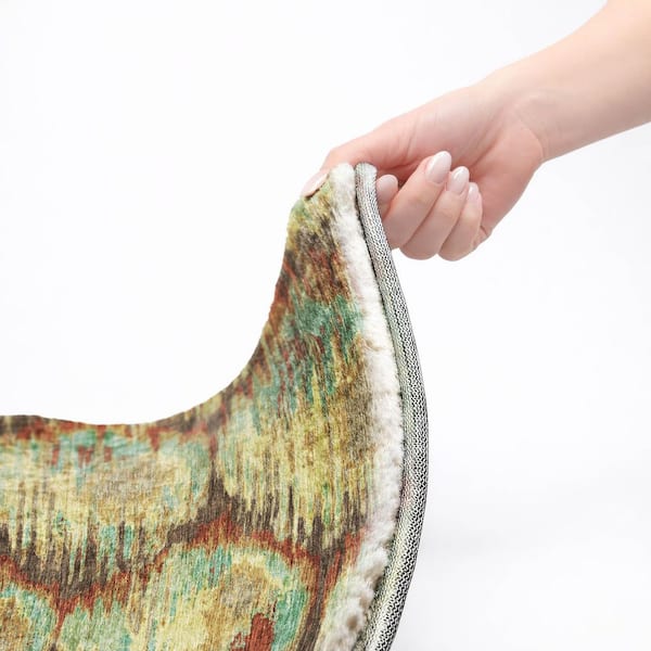 Dream Shag Premium Machine Washable Abstract ADS767 Fudge 2 ft. x 3 ft. Accent Rug