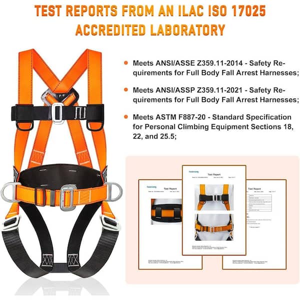 310 lb. Safety Harness Fall Protection Kit with Shock