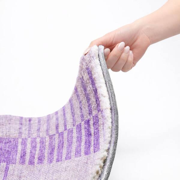 Dream Shag Premium Machine Washable Abstract ADS686 Aloe 8 ft. x 8 ft. Round Rug