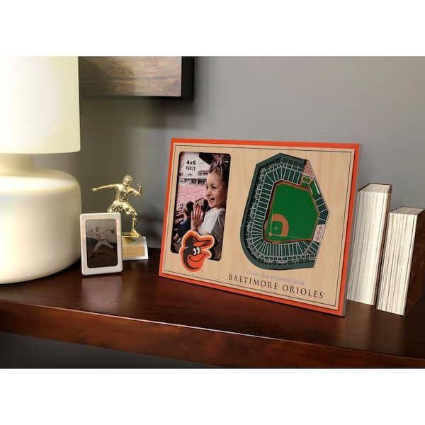 MLB Baltimore Orioles Baseball Logo Glass Framed Panel