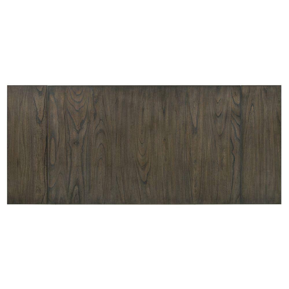 Rustic Brown Extendable Wood Dining Table with Crossed Trestle Base