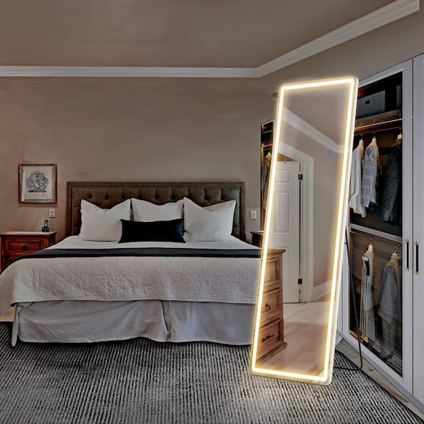 FIRNEWST 21 in. W x 64 in. H LED Light Rectangular Frameless