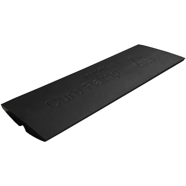 VEVOR 47.2 in. x 16.1 in. x 2.6 in. Speed Bump 1-Channel Cable Protectors Rubber Driveway Ramps, 1-Pack