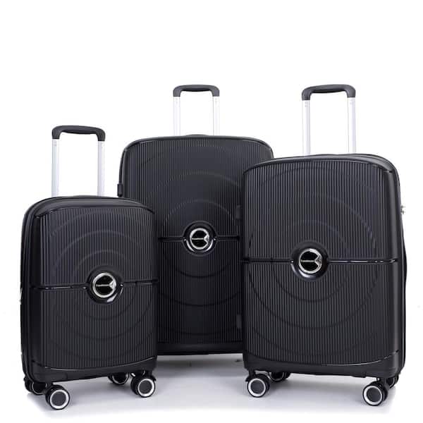 3-Piece PP Luggage Sets Expandable Hardshell Suitcase with TSA Lock