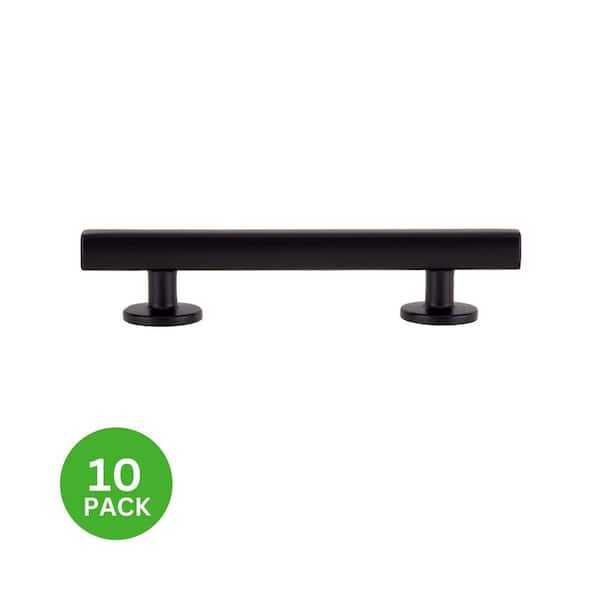 10-Pack Flynn 3-1/2 in. (89 mm) Center-to-Center Modern Matte Black Bar Drawer Pull